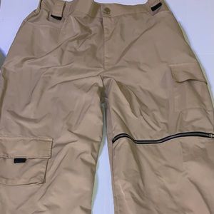Tan 100% polyester comfy cargo pants size XL